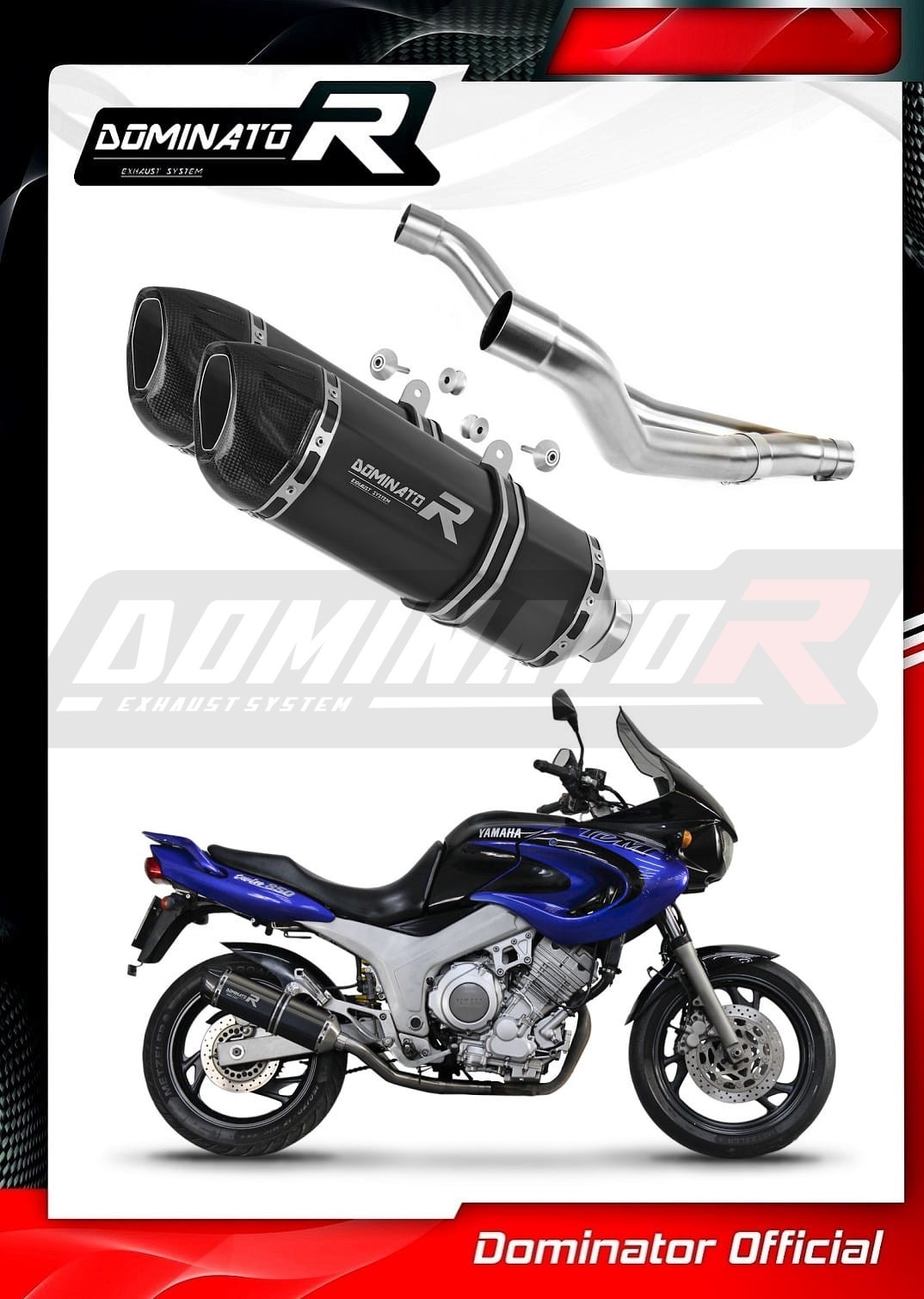 DOMINATOR Schalldämpfer Auspuff GP1 Für Yamaha XJ 600 DIVERSION (1992-2004) – Sport-Sound, Edelstahl, Inkl. DB-Killer
