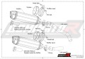 Auspuff Schalldämpfer DOMINATOR homologiert HP1 passend für Z1000 2007  2009 4