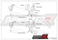 Auspuff Schalldämpfer DOMINATOR homologiert OVAL passend für Z1000 2007  2009 4