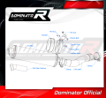 Auspuff Schalldämpfer DOMINATOR homologiert OVAL passend für YAMAHA FZ1 1000 FAZER 2006  2015 6