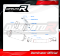 Auspuff Schalldämpfer DOMINATOR GP1 passend für Yamaha YZF 600 R Thundercat 1996  2006 5