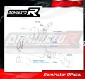 exhaust muffler DOMINATOR homologated road legal GP BLACK fits to Kawasaki Z 900 2020  2024 2