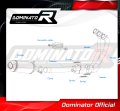 komplette Auspuffanlage mit Schalldämpfer DOMINATOR Full System HP3 passend für Yamaha XSR 900 2022  2023 2