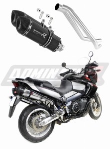 Aprilia ETV 1000 Caponord 2005 - 2007 Schalldämpfer Auspuff HP1 BLACK + dB killer medium