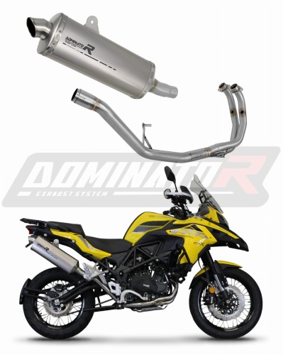complete exhaust system with muffler DOMINATOR Full System titanium P7 fits to Benelli TRK 502 X 2022  2023 5