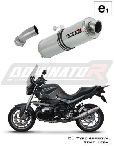 Auspuff Schalldämpfer DOMINATOR homologiert rund passend für BMW R1200R 2010  2014 6