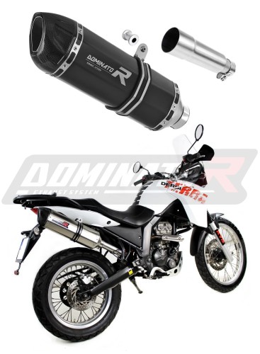 Derbi Terra Adventure 125 2008 - 2015 EXHAUST Muffler Auspuff Sportauspuff Silencer Echappement Silencieux Scarico Scarichi Escape Wydech Tłumik HP1 BLACK Dominator Exhaust System x