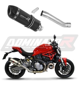Ducati MONSTER 821 2018 - 2021 Schalldämpfer Auspuff HP1 BLACK + dB killer medium