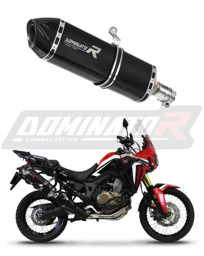 exhaust muffler DOMINATOR HP7 BLACK fits to Honda CRF 1000L Africa Twin 2016  2019 6