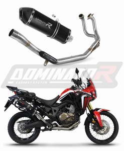 Honda CRF 1000L Africa Twin 2016 - 2019 Auspuffanlagen Schalldämpfer HP7 BLACK + dB killer medium