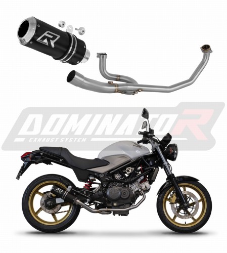 komplette Auspuffanlage mit Schalldämpfer DOMINATOR Full System GP schwarz passend für Honda VTR 250 2009  2015 6