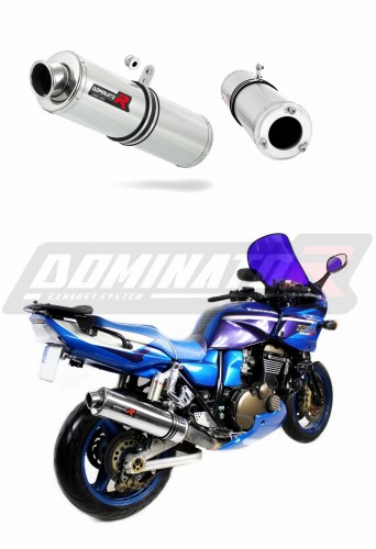 Auspuff Schalldämpfer DOMINATOR rund passend für Kawasaki ZRX 1200 2001  2007 3