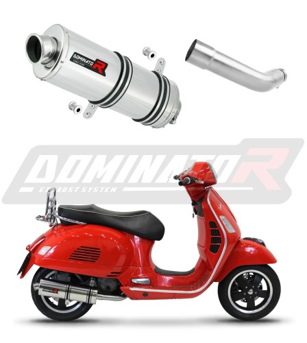 Piaggio Vespa GTS 125 2007 - 2012 motorcycle Exhaust Muffler Auspuff Sportauspuff Silencer Echappement Silencieux Scarico Scarichi Escape Wydech Tłumik  OV Dominator x