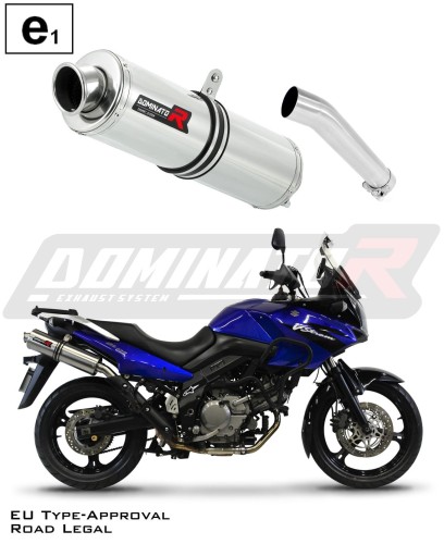Auspuff Schalldämpfer DOMINATOR homologiert rund passend für DL 650 VSTROM 2004  2006 6