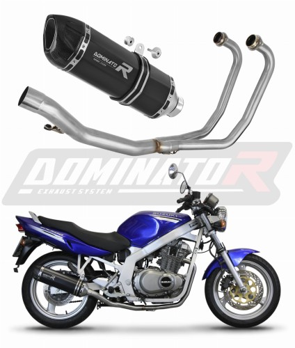 komplette Auspuffanlage mit Schalldämpfer DOMINATOR Full System HP1 schwarz passend für Suzuki GS 500E 1989  2009 7
