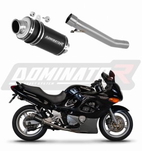 Suzuki GSXF 600 1998 - 2006 Schalldämpfer Auspuff GP1 BLACK + dB killer medium