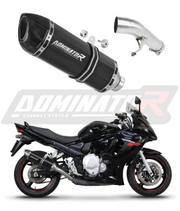 Suzuki GSXF 650 2007 - 2016 Exhaust Silencer Muffler HP1 BLACK + dB killer medium