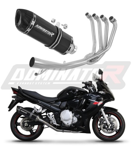 komplette Auspuffanlage mit Schalldämpfer DOMINATOR Full System HP1 schwarz passend für Suzuki GSXF 650 2007  2016 7