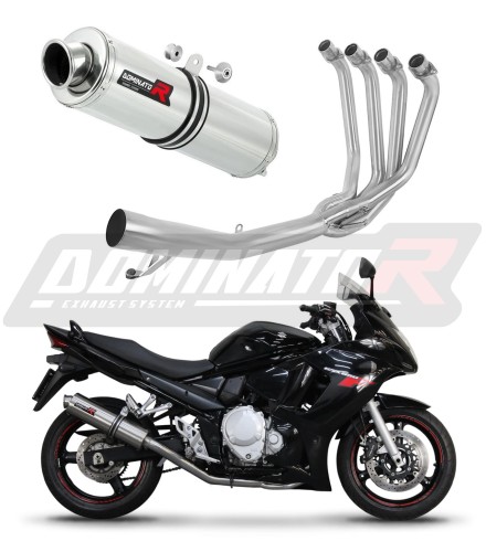 komplette Auspuffanlage mit Schalldämpfer DOMINATOR Full System rund passend für Suzuki GSXF 650 2007  2016 7