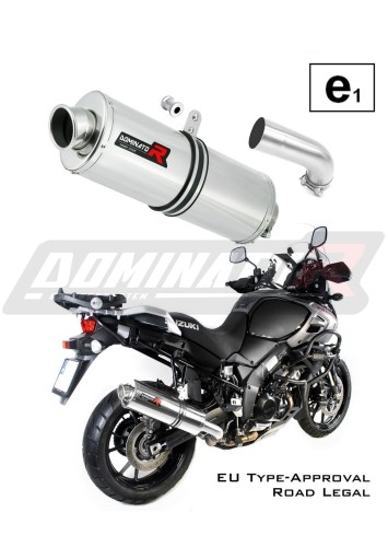 exhaust muffler DOMINATOR homologated road legal OVAL fits to DL 1000 VSTROM 2017  2020 5