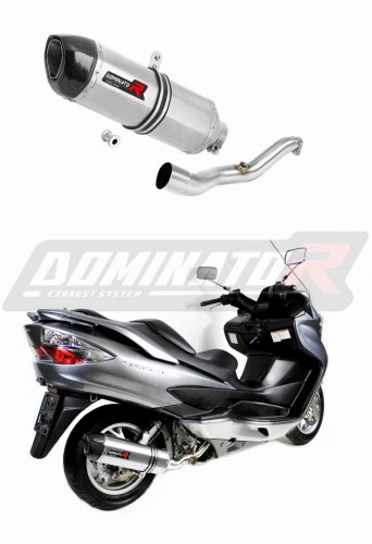 BURGMAN 400 EXHAUST Suzuki Muffler Auspuff Sportauspuff Silencer Echappement Silencieux Scarico Scarichi Escape Wydech Tłumik Carbon Tip HP1 2007 - 2016 Dominator  x