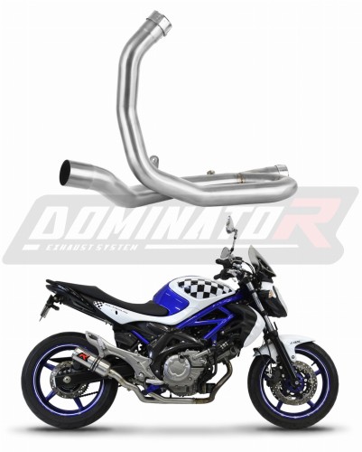 decat mid muffler DOMINATOR Mid Pipe fits to SUZUKI SFV 650 GLADIUS 2009  2015 5