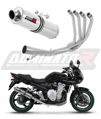 komplette Auspuffanlage mit Schalldämpfer DOMINATOR Full System rund passend für Suzuki GSF 1250 N