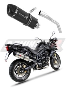 Triumph TIGER 800 XC XR 2015 - 2017 Schalldämpfer Auspuff HP1 BLACK + dB killer medium