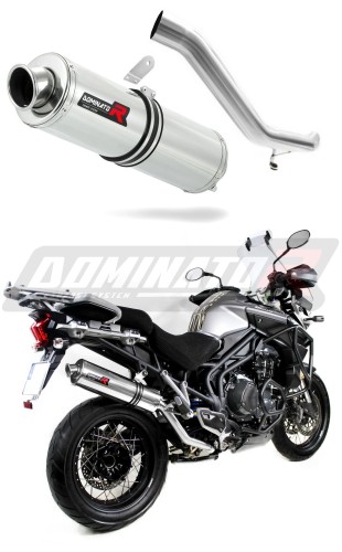 TIGER Explorer 1200 EXHAUST Triumph Muffler Auspuff Sportauspuff Silencer Echappement Silencieux Scarico Scarichi Escape Wydech Tłumik ROUND 2012 - 2016 DOMINATOR x