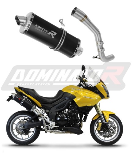 Auspuff Schalldämpfer DOMINATOR P7 schwarz passend für Triumph Tiger 1050 2006  2012 6
