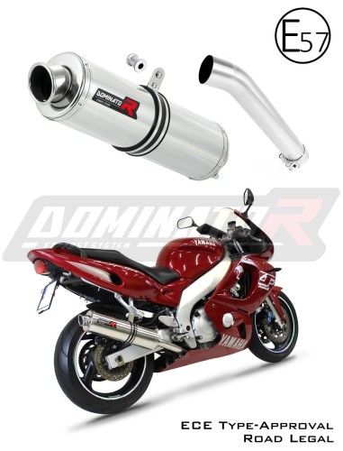 Auspuff Schalldämpfer DOMINATOR homologiert rund passend für YZF 600R Thundercat 1996  2006 8