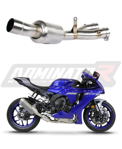 YZF R1 R1M 1000 RN65 Exhaust YAMAHA Cat Eliminator Catalyst Catalytic Converter Linkpipe Decat DE-CAT EX Downpipe 2020 - 2021 DOMINATOR x