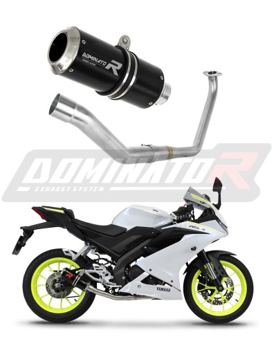 komplette Auspuffanlage mit Schalldämpfer DOMINATOR Full System GP schwarz passend für Yamaha YZF R125 2019  2020 6