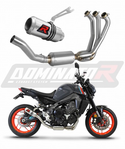 MT-09 2021 - 2022 EXHAUST Yamaha Full System EX Muffler Auspuff Sportauspuff Silencer Echappement Silencieux Scarico Scarichi Escape Collector Manifold Wydech Tłumik GP DOMINATOR x
