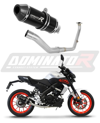komplette Auspuffanlage mit Schalldämpfer DOMINATOR Full System HP3 schwarz passend für Yamaha MT 125 2021  2024 6