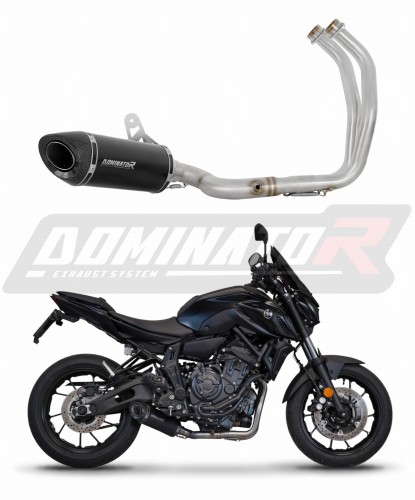 komplette Auspuffanlage mit Schalldämpfer DOMINATOR Full System HP8 schwarz passend für Yamaha MT 07 2021  2024 7