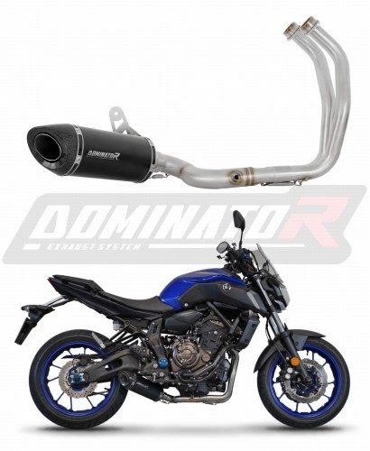 komplette Auspuffanlage mit Schalldämpfer DOMINATOR Full System HP8 schwarz passend für Yamaha MT 07 2014  2020 7