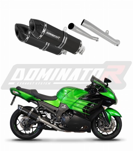 Auspuff Schalldämpfer DOMINATOR HP5 schwarz passend für KAWASAKI ZZR 1400 2012  2023 6