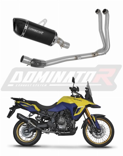 komplette Auspuffanlage mit Schalldämpfer DOMINATOR Full System HP6 schwarz passend für Suzuki VStrom 800 SE / DE 2023  2024 5