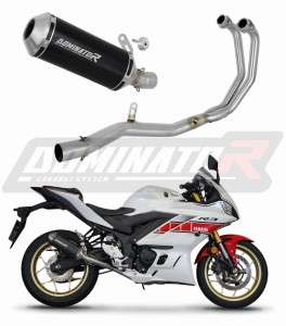 Yamaha YZF-R3 2019 - 2024 Full Exhaust System Collector Silencer OV G2 BLACK + dB killer medium
