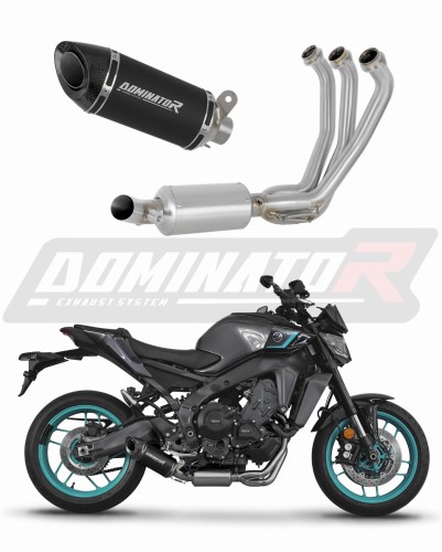 komplette Auspuffanlage mit Schalldämpfer DOMINATOR Full System HP8 schwarz passend für Yamaha MT09 2024