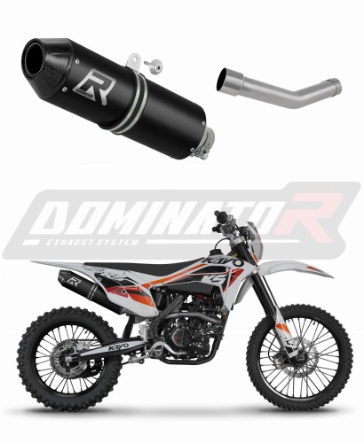 Kayo K5 300 Enduro 2024 - 2025 EXHAUST Muffler Auspuff Sportauspuff Silencer Echappement Silencieux Scarico Scarichi Escape Wydech Tłumik MX2 BLACK Dominator Exhaust System x