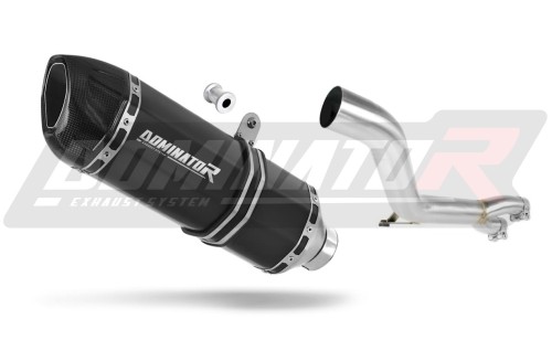 Auspuff Schalldämpfer DOMINATOR HP1 schwarz passend für Honda NT 650 V DEAUVILLE RC47 1998  2005