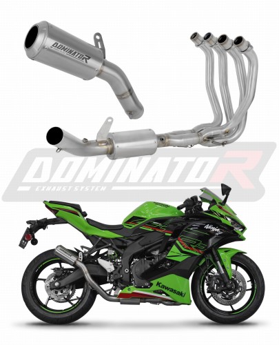 Kawasaki NINJA ZX4RR 2023-2024 EXHAUST Collector Manifold Full System Muffler Auspuff Sportauspuff Silencer Echappement Silencieux Scarico Scarichi Escape Wydech Tłumik GPS Dominator Exhaust System x