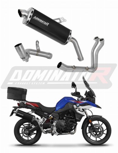 BMW F900GS Adventure 2024  EXHAUST Collector Manifold Full System Muffler Auspuff Sportauspuff Silencer Echappement Silencieux Scarico Scarichi Escape Wydech Tłumik P7 BLACK Dominator Exhaust System X
