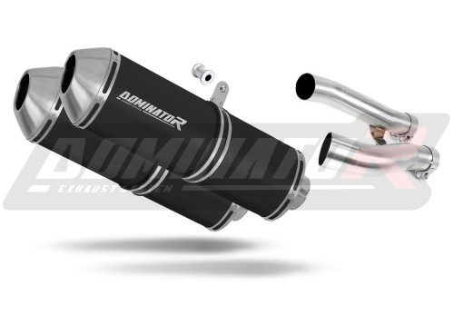 Auspuff Schalldämpfer DOMINATOR OVR schwarz passend für Yamaha XJR 1200 1995  1998