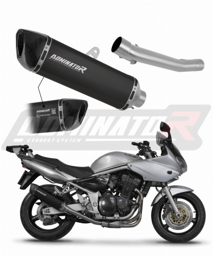 exhaust muffler DOMINATOR homologated road legal HP6 BLACK fits to Suzuki GSF BANDIT 600 2000  2004