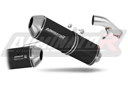 Auspuff Schalldämpfer DOMINATOR homologiert OVR schwarz passend für Suzuki GSXF 650 2007  2016