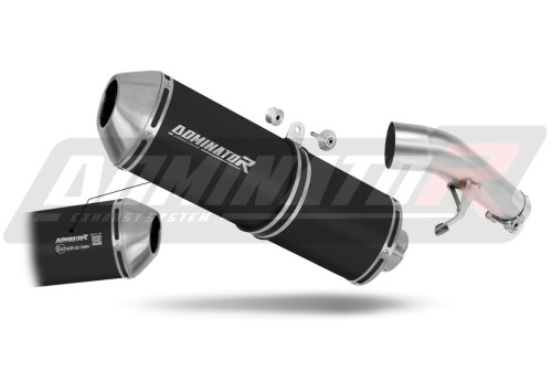 Auspuff Schalldämpfer DOMINATOR homologiert OVR schwarz passend für Suzuki GSF 650 BANDIT N / S 2007  2016