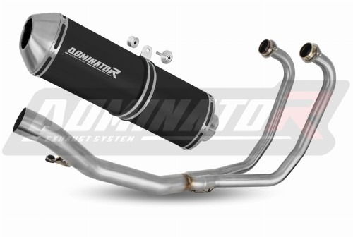 complete exhaust system with muffler DOMINATOR Full System OVR BLACK fits to Suzuki GS 500F 2004  2014